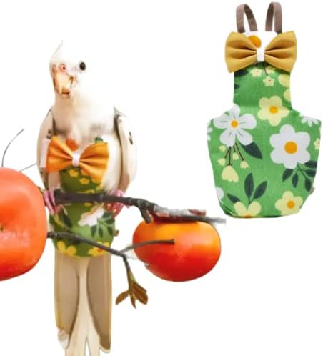 Bird Flight Suits Diapers for Monk Parakeets, Conures, Lovebirds, Cockatiels Flight Suits, Parrot Clothes, Bird Training Nappy Suit Liners Clothes (Medium,Cyan)