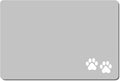 Rnivvi Dog Food Mat, 16" x 24" Footprint Absorbent Dog Cat Bowl Mat for Food and Water, Cute Anti-Slip Rubber Pet Feeding Rug Protect Floors, Puppy Placemat for Feeding & Watering Supplies, Gray
