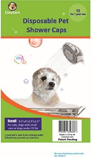 Cat Shower Caps for Cats and Small Pets 12 pcs; Ear Infection Prevention, Ears Drops, Cats, Bath, Rain, Water