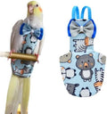 Bird Flight Suits Diapers for Monk Parakeets, Conures, Lovebirds, Cockatiels Flight Suits, Parrot Clothes, Bird Training Nappy Suit Liners Clothes (X-Small,Blue-B)