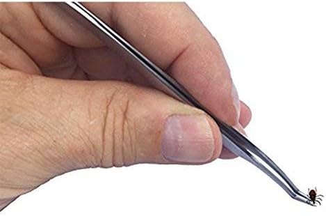 eTradewinds Tick Remover Tool | Tick-Off Pro | Hygienic All Stainless Steel Tick Removal Tool with Leather Case (4-Pack)