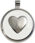 LuckyPet Heart Jewelry Pet ID Tag for Cats and Dogs, Personalized Engraving on The Back Side, Large White Heart