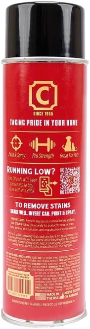 CAMPANELLI Pro Series Stain Remover Spray | Precision Point & Spray Carpet Cleaner for Pet Stains and Odors - Spot Remover for Carpets, Fabrics, Upholstery & Household Spills | 18oz Aerosol
