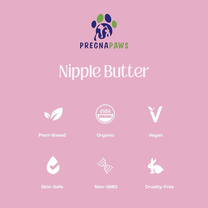 Nipple Soothing Balm for Nursing Dogs & Cats – Lick-Safe, Lanolin-Free, All-Natural Nipple Butter – Soothes Chapped & Cracked Skin – Coconut Oil, Shea Butter, Vitamin E, 2.11 oz