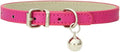 Cat Collar with Bells Cute for Boy Cats, Girl Cats Leather Cat Collars Accessories for Pet Collars Adjustable for Cat(Rosered)