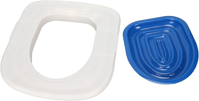 Cat Toilet Training System, Reusable Cat Potty Toilet Training Kit, Sturdy Cat Toilet Training Kit, Cat Toilet Trainer Urinal Seat for Teaching Cat to Use Toilet (White Tray, 1 Blue Inner Support)