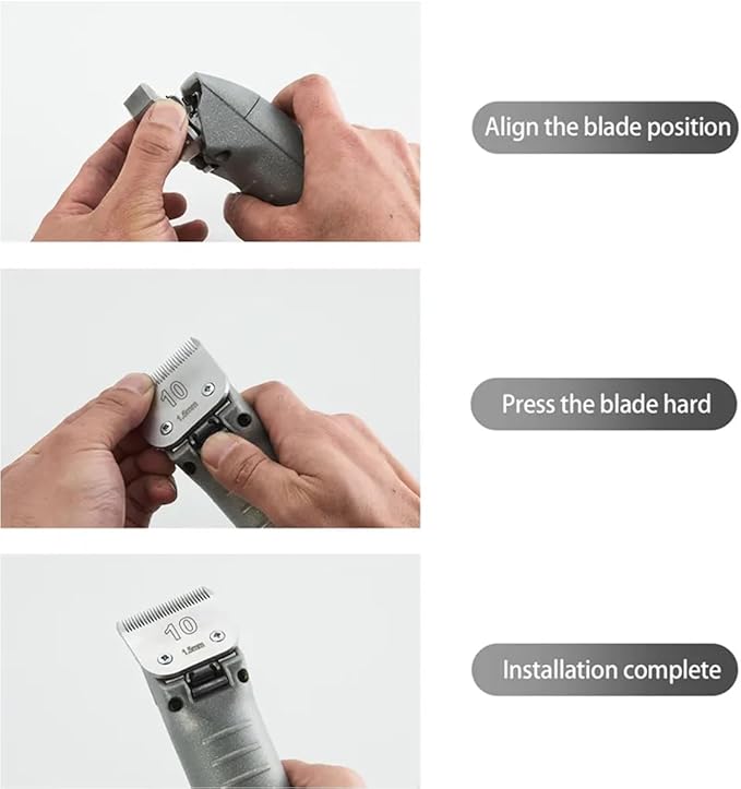 10# Clipper Blades Pet Grooming Clipper Replacement Blades Detachable Blade Compatible with andis/wahl/Oster Dog Clippers 3PCS