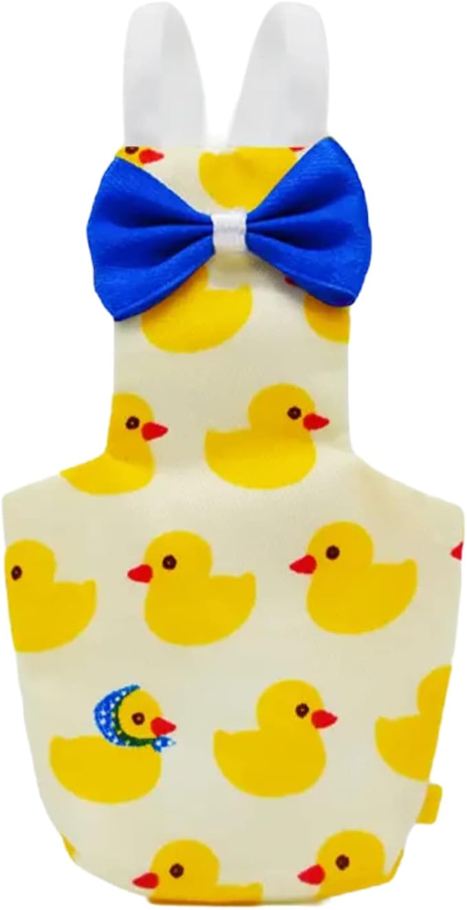 Bird Flight Suits Diapers for Monk Parakeets, Conures, Lovebirds, Cockatiels Flight Suits, Parrot Clothes, Bird Training Nappy Suit Liners Clothes (Small,Yellow-D)