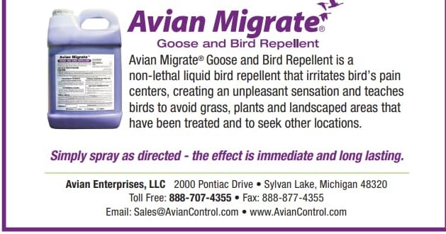Goose Repellent UV Marker, Goose and Bird Detterent for Avian Migrate, Improves The Longevity of The Avian Migrate, Trains Geese and Birds to Avoid Areas, Invisidye (Two 8 oz Bottles)