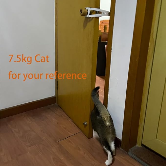 Flex Cat Door Stopper - Adjustable Strap Keeps Pet Gates and Interior Doors Open - 7 Sizes, White