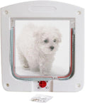 Cat Door | 4-Way Locking Puppy Flap for Exterior Door | Weatherproof Puppy Flaps for Bedroom Basement Garage Pet Parents Homeowners Apartment Animal Lovers Property Managers