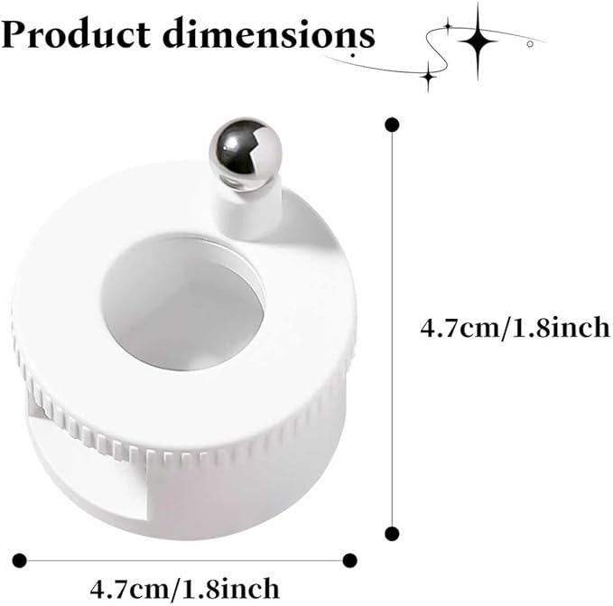 2026 New Rotating Cat Eye Magnet, Beginner Friendly Nail Tool with Uniform Magnetic Force and Excellent Light Absorption, Can Easily DIY Glossy Cat Eye Effect (1*White+1*Ball Magnet)