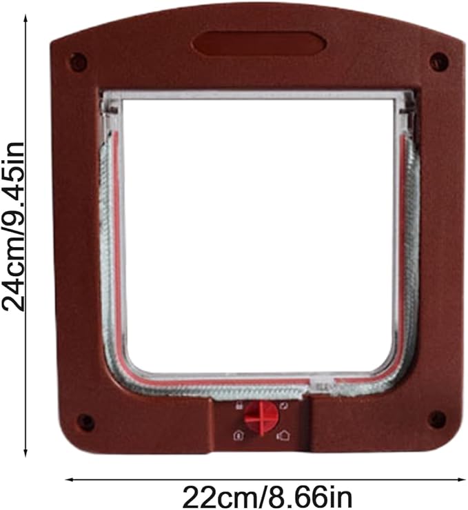 Cat Door | 4-Way Locking Puppy Flap for Exterior Door | Weatherproof Puppy Flaps for Bedroom Basement Garage Pet Parents Homeowners Apartment Animal Lovers Property Managers