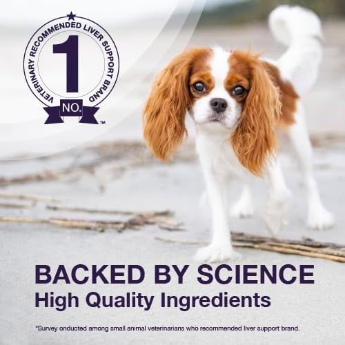 Nutramax Denamarin for Dogs, Liver Health Supplement with S-adenosylmethionine (SAMe) plus Silybin, Liver Support for Dogs, Chewable Tablets, 30 Count