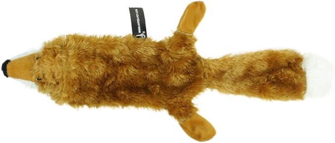 Hyper Pet Critter Skinz Fox Plush Dog Toy with Squeaker, Large