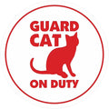 Circle Guard Cat on Duty (White/Red) - Large