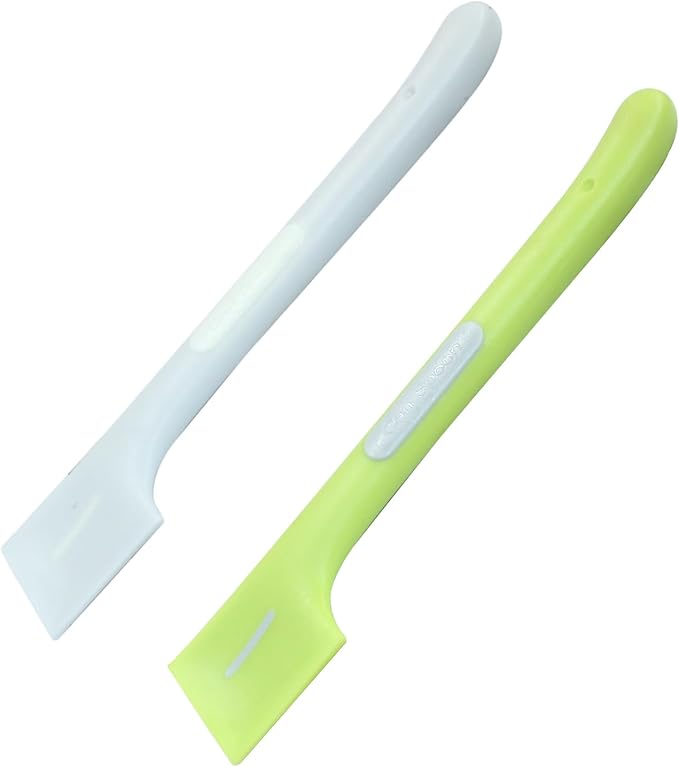 Zorfeter 4 Pack Pet Food Spoon, Silicone Mixing Spoons Canned Scoop, Mini Spatula Food Can Spoon for Feeding Can Wet Food Storage Dog/Cat(Green+Grey)