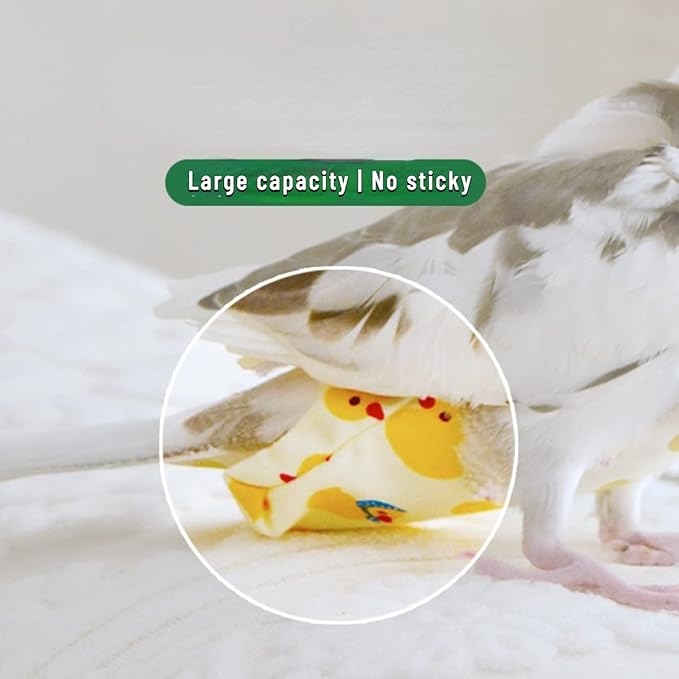 Bird Flight Suits Diapers for Monk Parakeets, Conures, Lovebirds, Cockatiels Flight Suits, Parrot Clothes, Bird Training Nappy Suit Liners Clothes (Large,Blue-B)