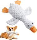 Dog Toys for Aggressive Chewers, 2026 Upgraded Cute Yellow Duck Dog Toys for All Dogs, Indestructible Squeaky Plush Toys with Built-in Squeaker for Boredom Relief (White)
