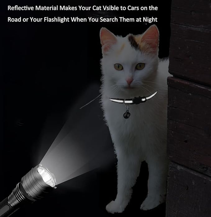 2 Pack Cat Collars Quick Release Reflective Kitten Collar with Bell & Safety Release (Purple)