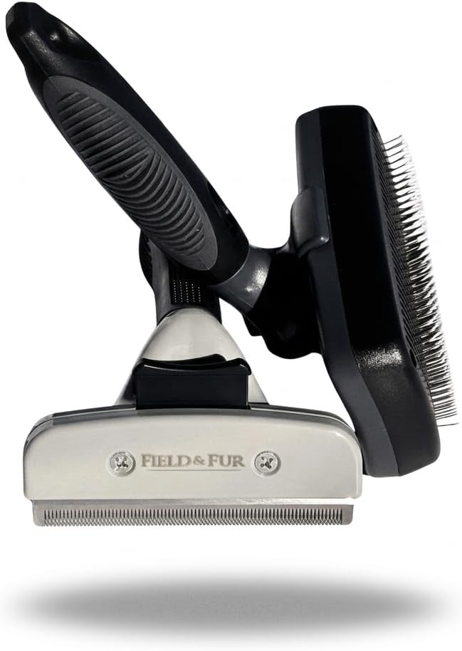 Dog Grooming Kit – Deshedding Tool & Slicker Brush Set for Undercoat Removal, Shedding Control & Detangling – Stainless Steel Grooming Tools – FIELD & FUR Complete Coat Care System