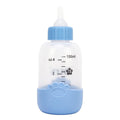 CHICIRIS Pet Nursing Bottle, Portable Paw Pattern Silicone Pet Milk Bottle with 3 Pcs Nipples, Cat Feeding Bottle for Newborn Kittens Hamster Puppies Rabbits (Blue)