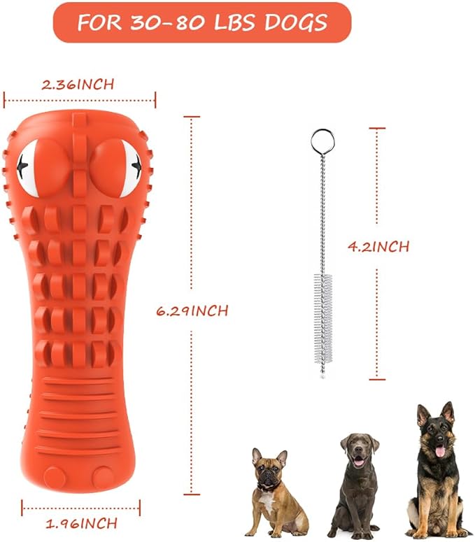 Dog Toys for Aggressive Chewers Large Medium Breed, Indestructible Dog Chew Toys, Squeaky Interactive Tough Extremely Durable, Dogs Toothbrush Toys to Keep Them Busy