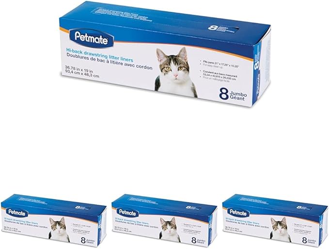 Petmate Drawstring Hi-Back Litter Box Liners (Pack of 4)