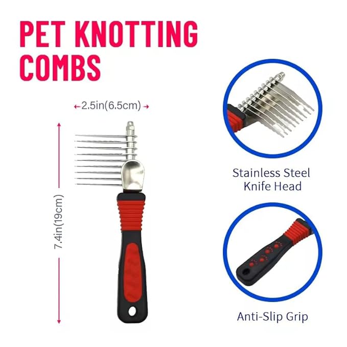 2026 Large 7-in-1 Professional Pet Grooming Kit for Dogs & Cats Complete Grooming Solution for Shedding, Dematting, Trimming & Cleaning