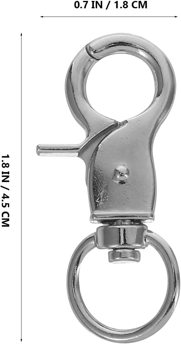 Ipetboom 5pcs Birdcage Lock Metal Snaps Door Chain Lock Heavy Duty Birds Cage Metal Clip Spring Hook Bird Cage Door Bird Accessories Stainless Steel Fly Rope Parrot to Rotate