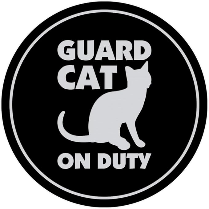 Circle Guard Cat on Duty (Black/Silver) - Medium