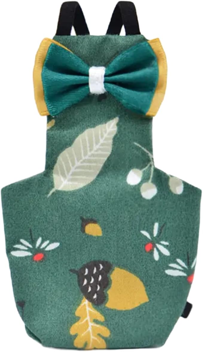 Bird Flight Suits Diapers for Monk Parakeets, Conures, Lovebirds, Cockatiels Flight Suits, Parrot Clothes, Bird Training Nappy Suit Liners Clothes (Medium,Deep Green)