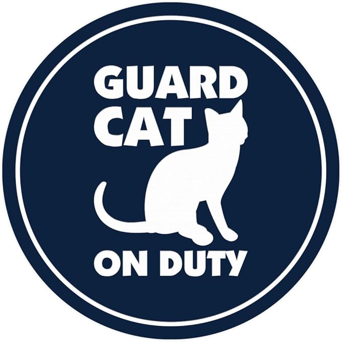Circle Guard Cat on Duty (Navy Blue/White) - Medium