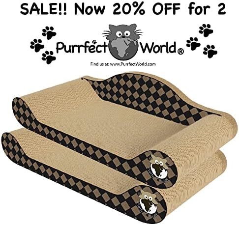 Cat Scratcher - Lounge - Checker Board - 2 Pack