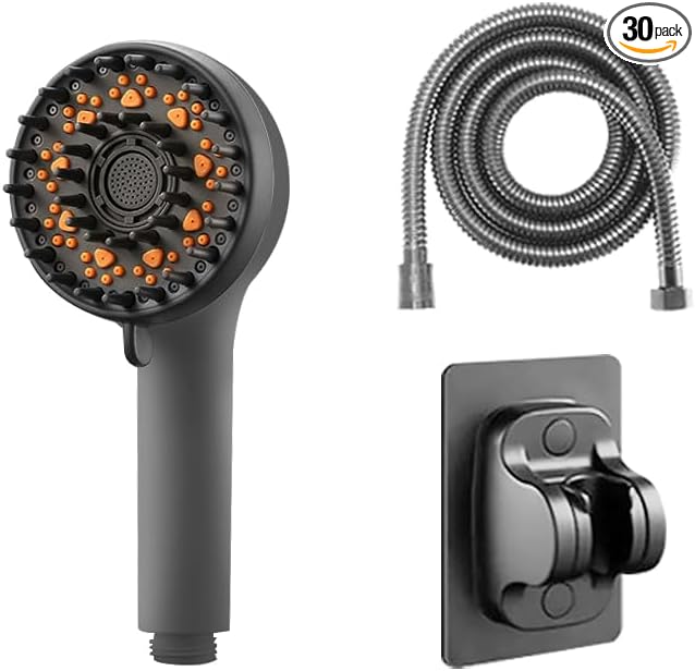 SELLO Dog Shower Attachment, 3-mode High Pressure Pet Shower Attachment Dog Bath Supplies, Shower Massage, Grooming Tool for Dogs, Including Long Hose and Shower Holder