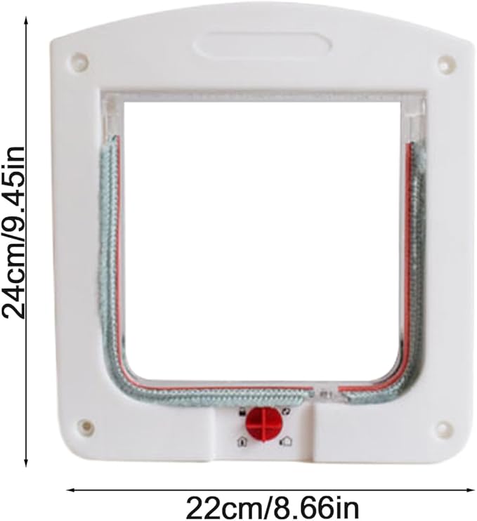 Cat Door | 4-Way Locking Puppy Flap for Exterior Door | Weatherproof Puppy Flaps for Bedroom Basement Garage Pet Parents Homeowners Apartment Animal Lovers Property Managers