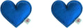 Catnip Toy – Heart Shape, Organic Catnip, 100% Wool Felt, Grown & Made in The USA - Blue, 2 Pack