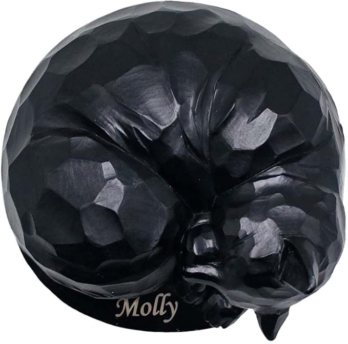 Personalized Pet Urns for Cat Ashes, Resin Pet Cat Memorial Cremation Urns, Cat Memorial Gift, Engraved with Name