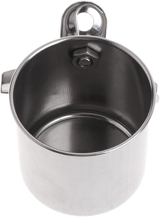 Bird Feeder Stainless Steel Bowls for Cage Parakeet Food Dish Parrot Water Cups with Clip for Canary Lovebird Bird Seed No Waste