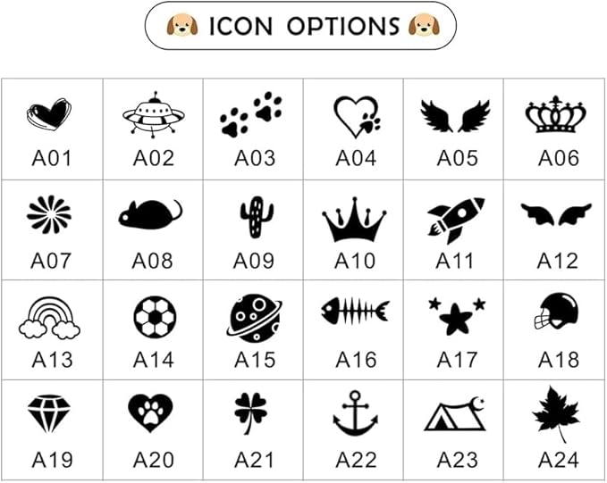 Stainless Steel Cat ID Tag Personalized Pet Tags with up to 4 Lines of Custom Text, Small Pet Mini Dog Cat Tag Lightweight, Engraved on Both Sides, Multiple Patterns Colors Size Options (Star Icon)