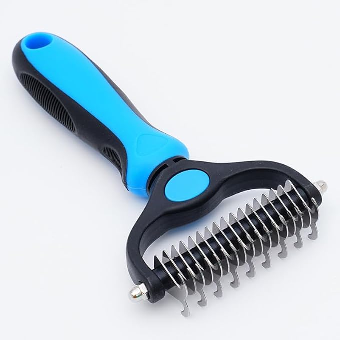 3-in-1 Pets Dog Deshedding Brush & Cat Grooming Tool with Comb, Rake for Shedding Control, Removes Loose Remover Hair & Mats, Pets Hair Removal Tool