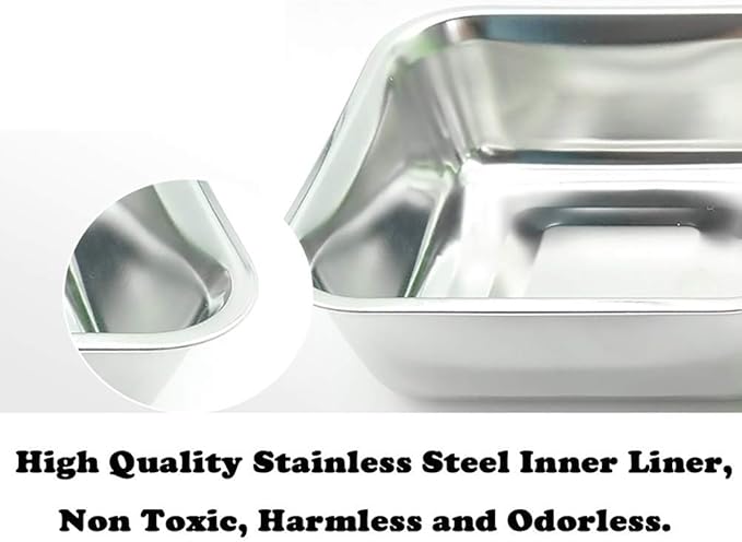 Love Dream Crate Dog Cat Bowls, Hanging Pet Cage Food Water Feeder with Removable Stainless Steel Bowls and Bolt Holder for Puppy Cat Rabbit Birds (Large, Green)