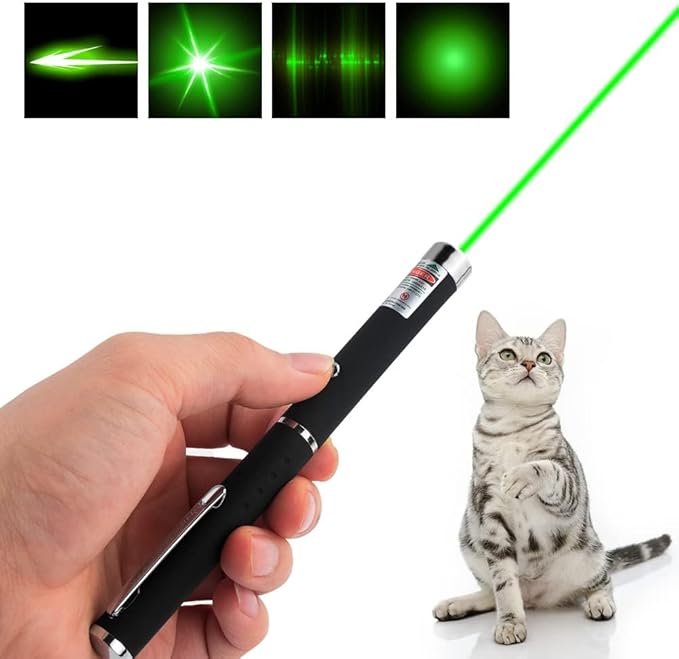 3 Pcs Laser Pointer for Cats Dogs Cats Laser Pointer Pet Interactive Toys Laser Presentation Remotes Red Green Purple Light (3 PCS Pack Color Mixed, Without Battery)