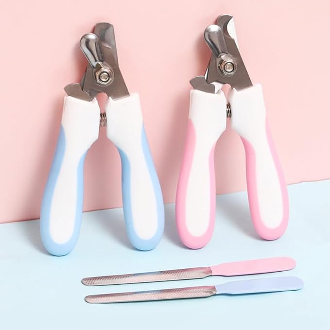 Kimono Art Dog & Cat Pets Nail Trimmers and Clippers, Professional Claw Care Grooming Tool for Pets, Avoid Over Cutting Bloodlines, Pink, for Large and Medium Dogs