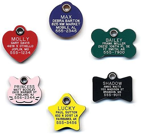Durable Plastic Pet ID Tag, Outlasts Cheap Aluminum Tags for The Same Price, Custom Engraved, Medium Blue Bone