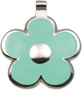 LuckyPet Flower Jewelry Pet ID Tag for Dogs and Cats, Easy to Read Personalized Engraving on Back Side, Large, Mint
