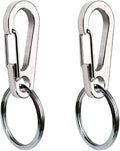 COMTIM 2 Pack Dog Tag Clips, Stainless Steel Heavy Duty Quick Clips Pet ID Tag Holder for Dog/Cat Collar and Harness