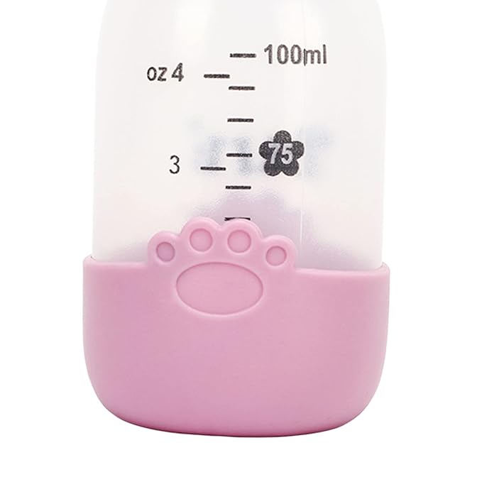 Portable Silicone Pet Nursing Bottle - 3pcs Nipples, Ideal for Newborn Kittens, Puppies, Hamsters, Rabbits (Pink)