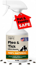 Nature’s Dome Outdoor Flea & Tick Spray – 16 oz – Kills & Repels Fleas, Ticks, Larvae & Eggs – Plant-Based Pest Control – Safe for Pets, Kids & Plants – Ready-to-User