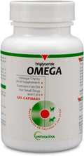 Vetoquinol Triglyceride Omega 3 Supplement for Dogs and Cats, Fish Oil Supplement with EPA and DHA, Promotes Skin, Coat, Joint, and Immune Health, Omega 3 Fish Oil for Dogs and Cats up to 30lbs, 60ct